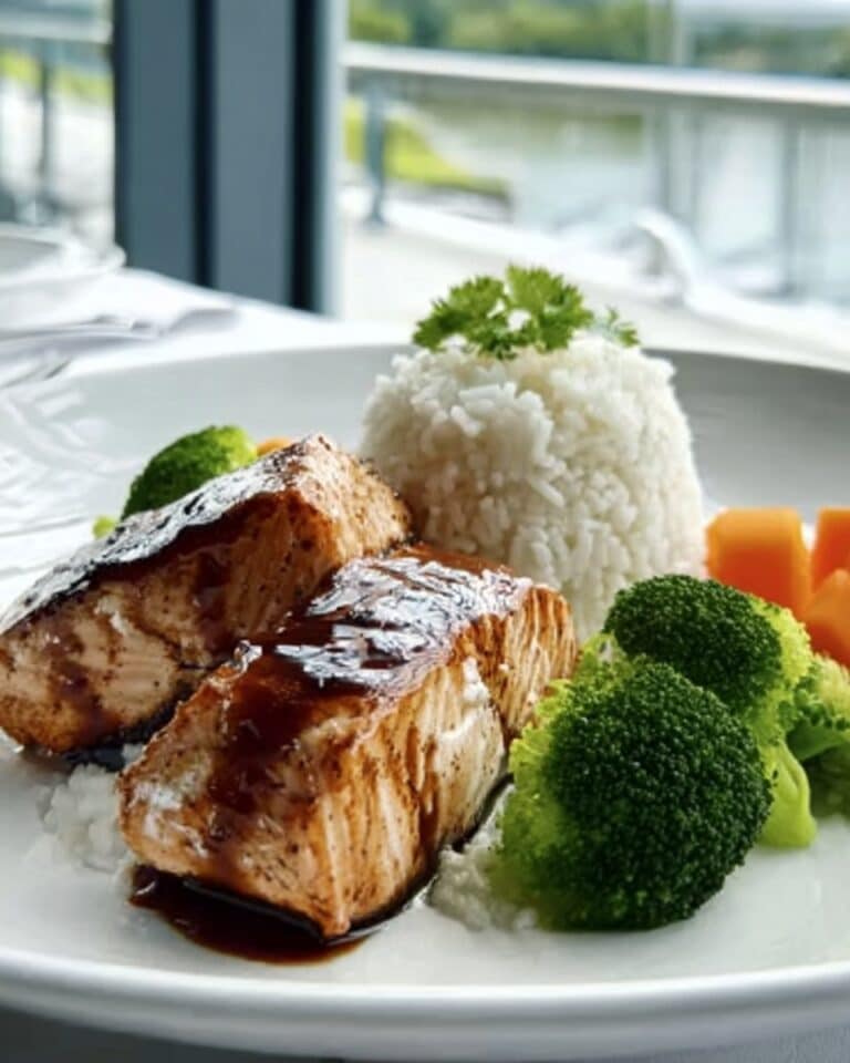 Salmon Teriyaki with Steamed Rice Recipe