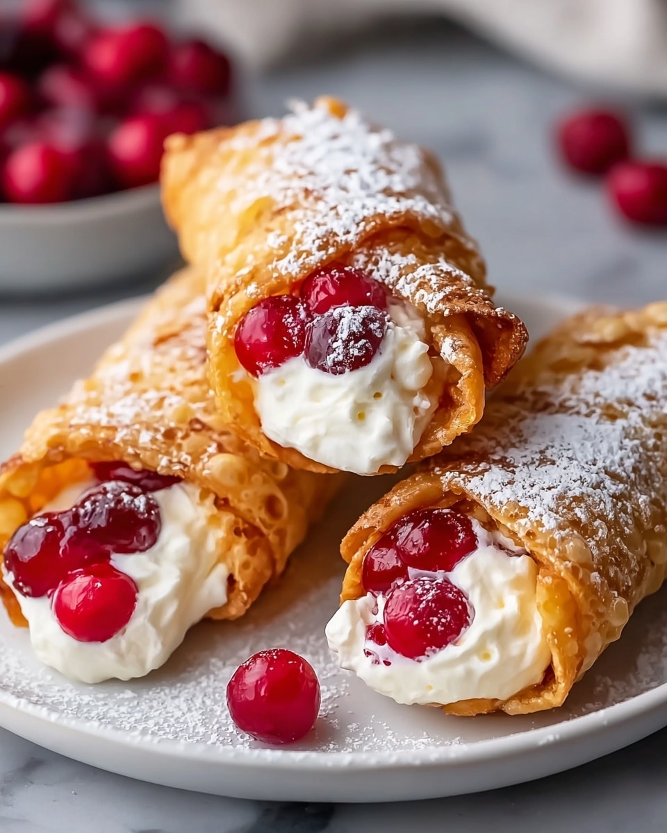 Cherry Cheesecake Egg Rolls Recipe - Recipe Image