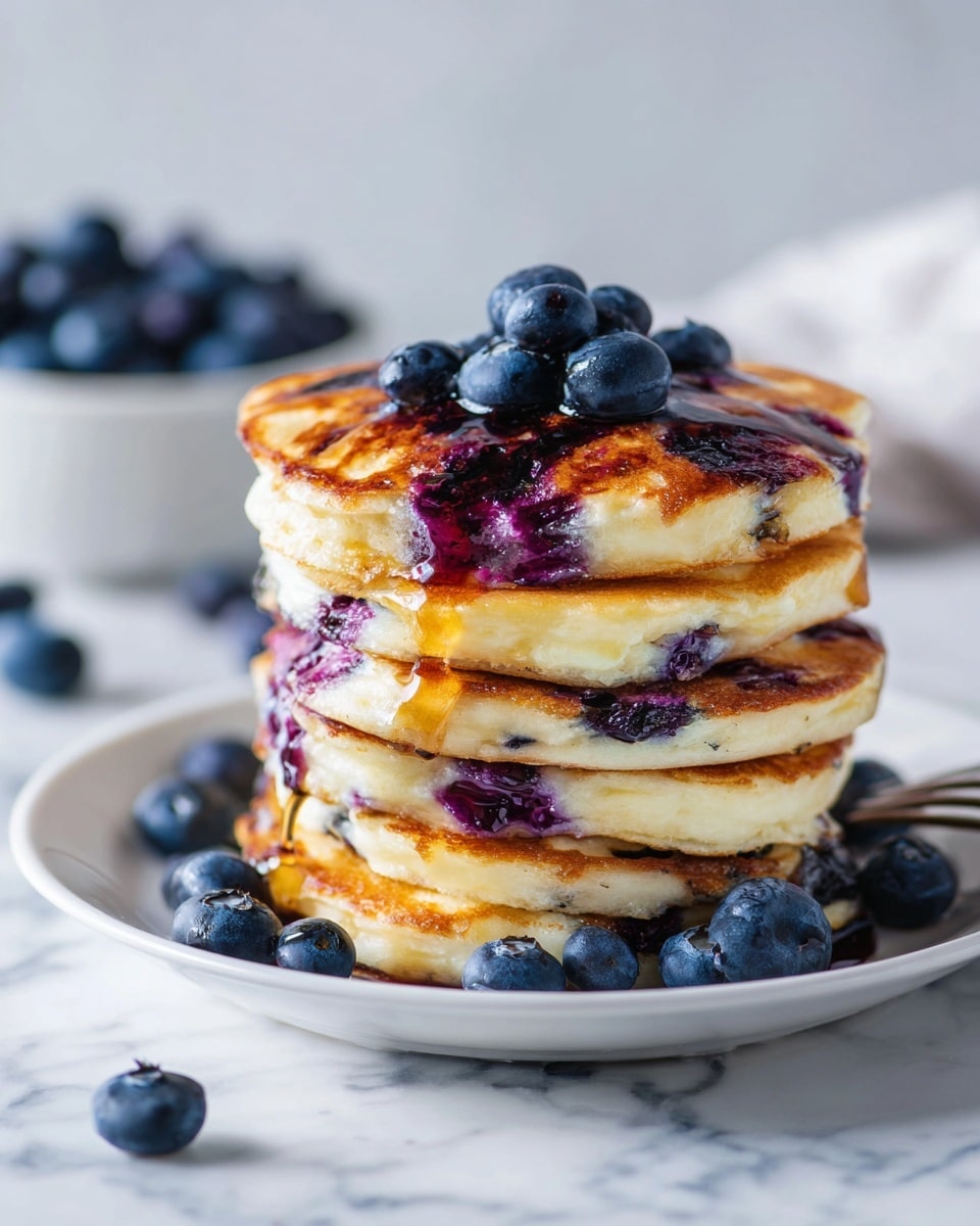 Greek Yogurt Pancakes with Blueberries Recipe - Recipe Image