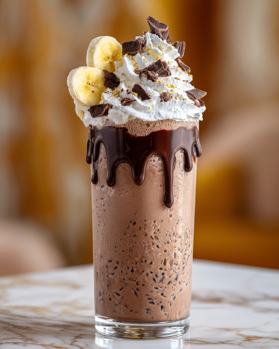 Banana Caramel Chocolate Frappuccino Recipe - Recipe Image