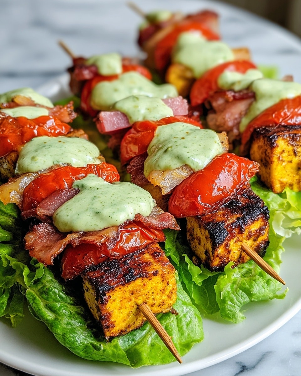BLT Skewers with Avocado Sauce Recipe - Recipe Image
