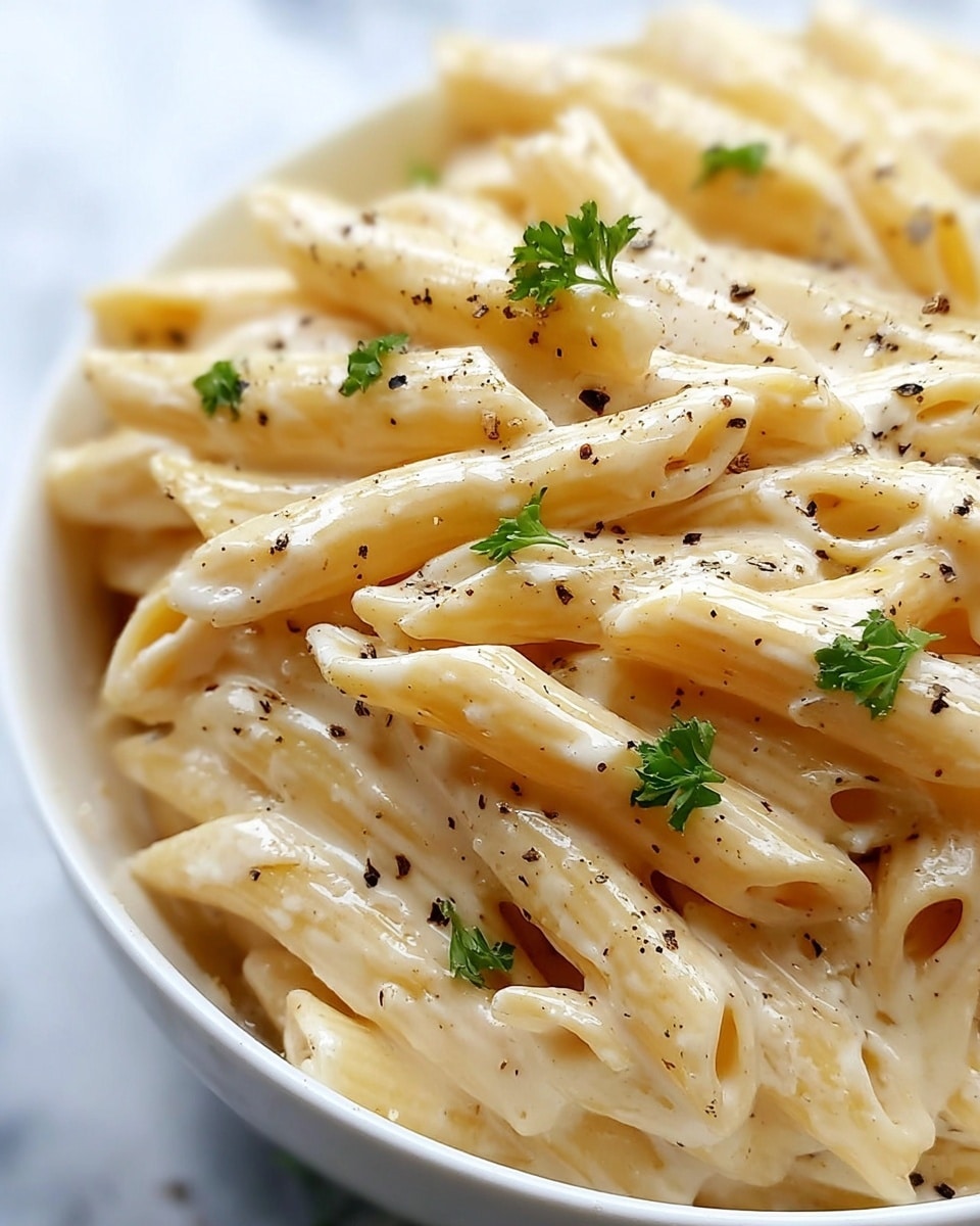 White Sauce Penne Pasta Recipe - Recipe Image