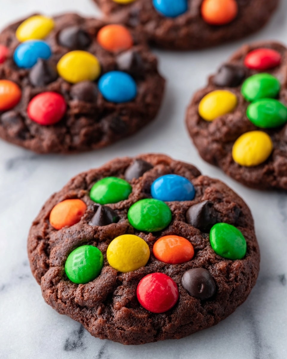 Chocolate Chocolate Chip M&M Cookies Recipe - Recipe Image