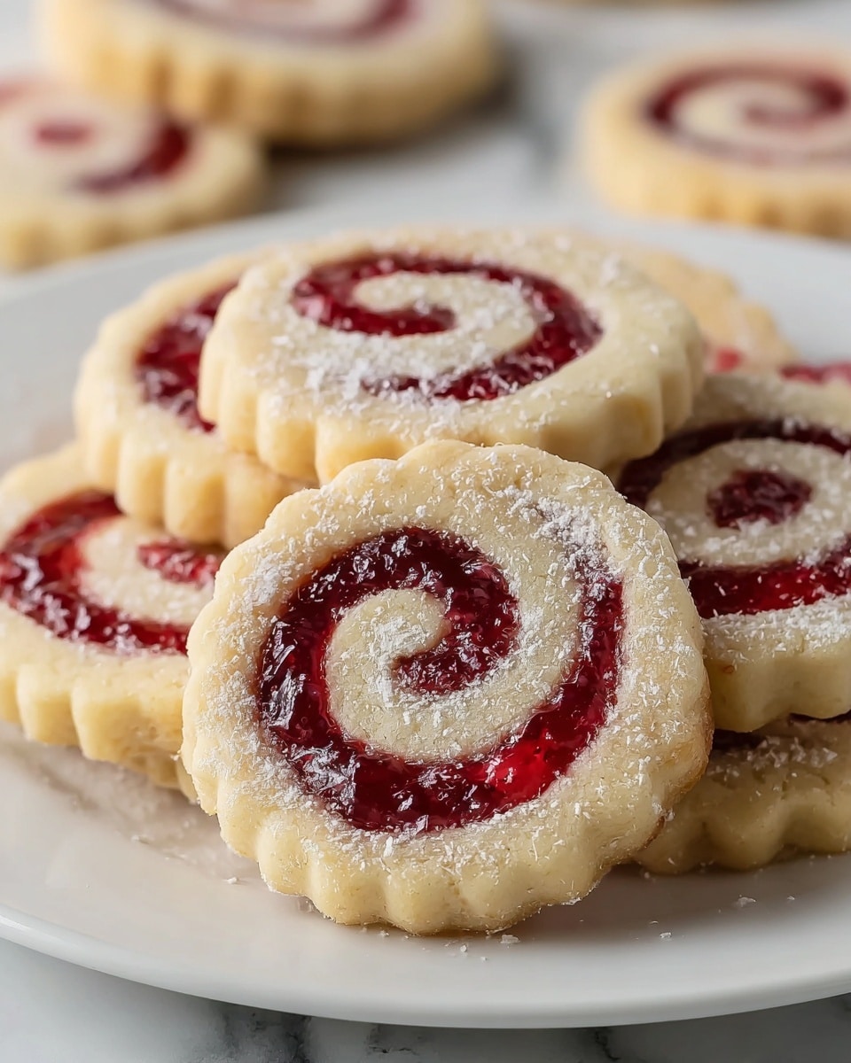 Raspberry Swirl Shortbread Cookies Recipe - Recipe Image