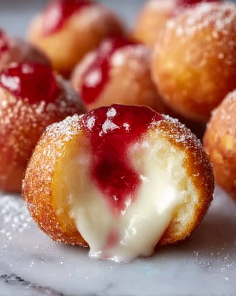 Strawberry Cheesecake Donut Holes Recipe
