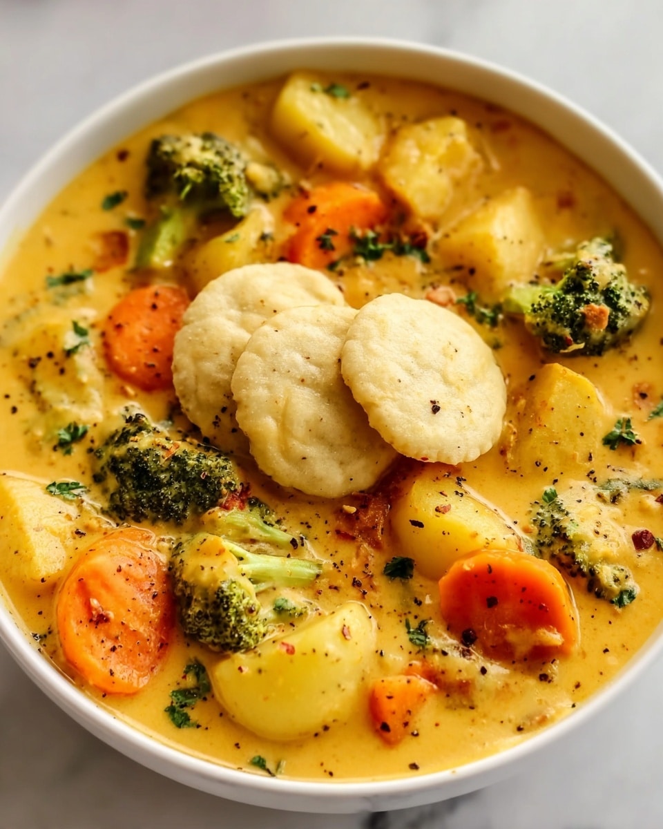 One Pot Creamy Vegetable Soup Recipe - Recipe Image