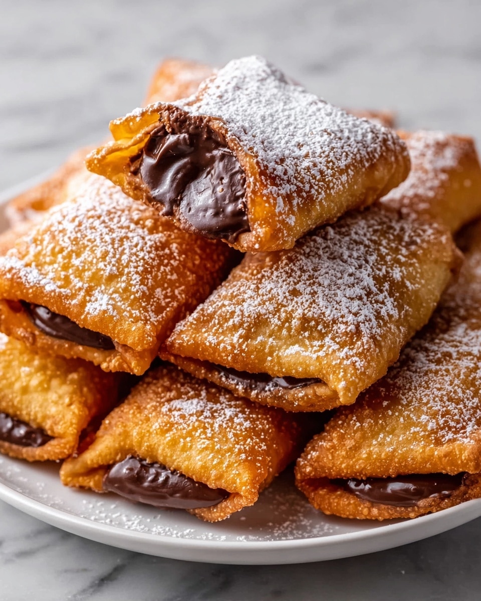 Fried Croissant Beignets with Chocolate Inside Recipe - Recipe Image