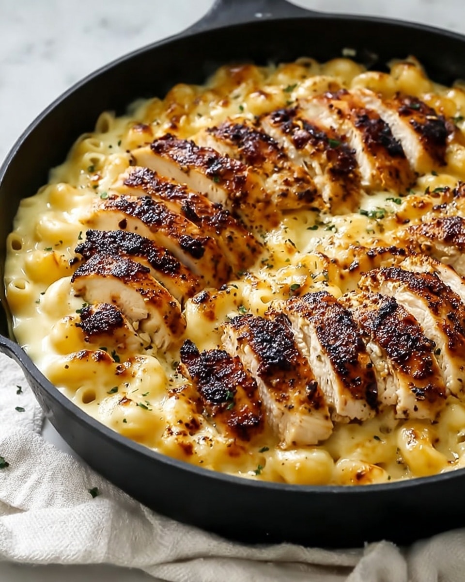 Spicy Honey Pepper Chicken with Creamy Macaroni and Cheese Recipe - Recipe Image