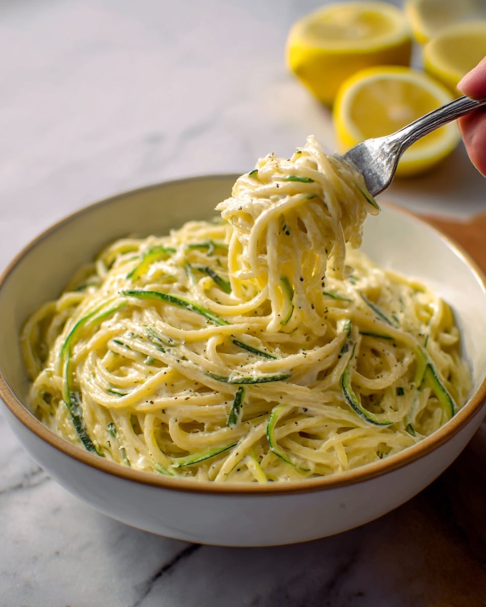 Creamy Lemon Zucchini Pasta Recipe - Recipe Image