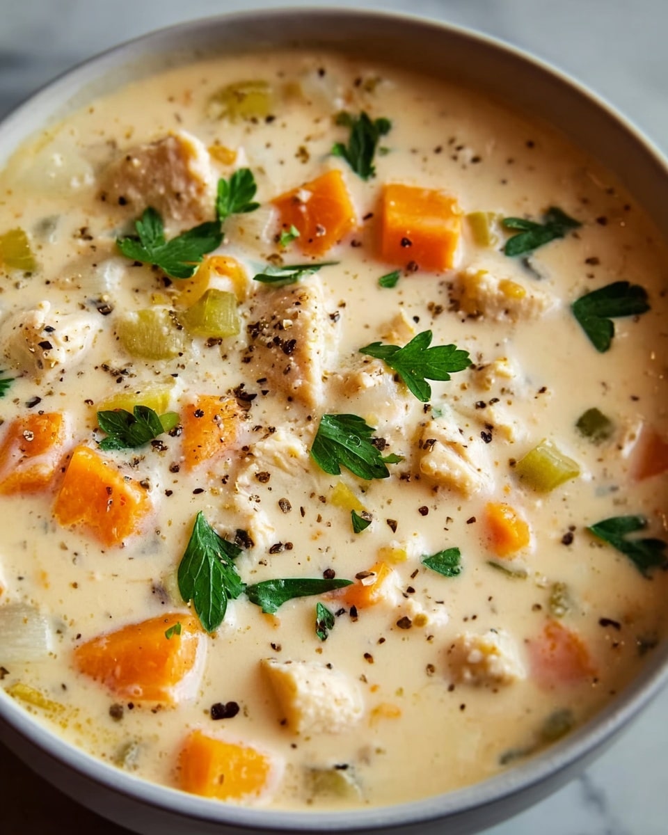 One Pot Creamy Italian Ground Chicken Soup Recipe - Recipe Image