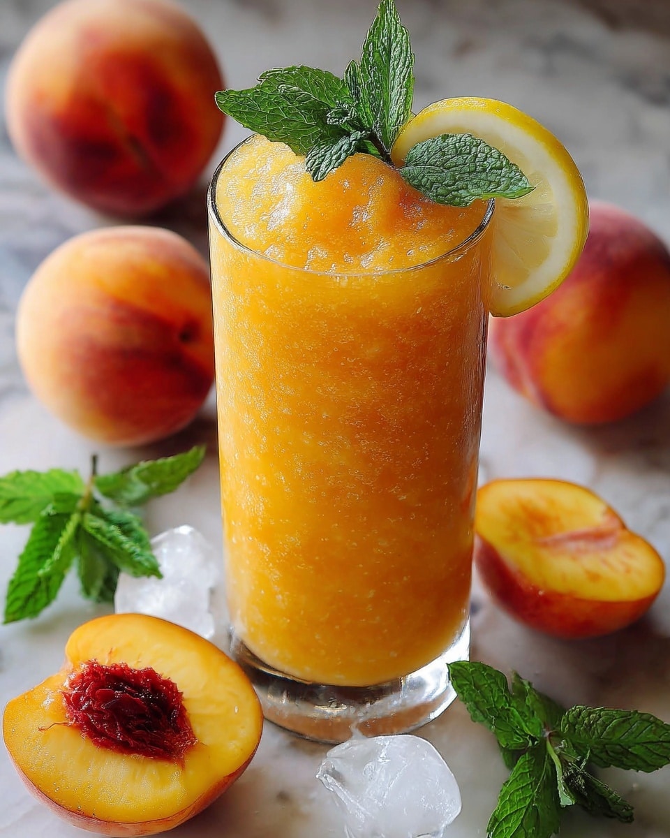 Frozen Peach Lemonade Slushie: The Ultimate Summer Cooler Recipe - Recipe Image