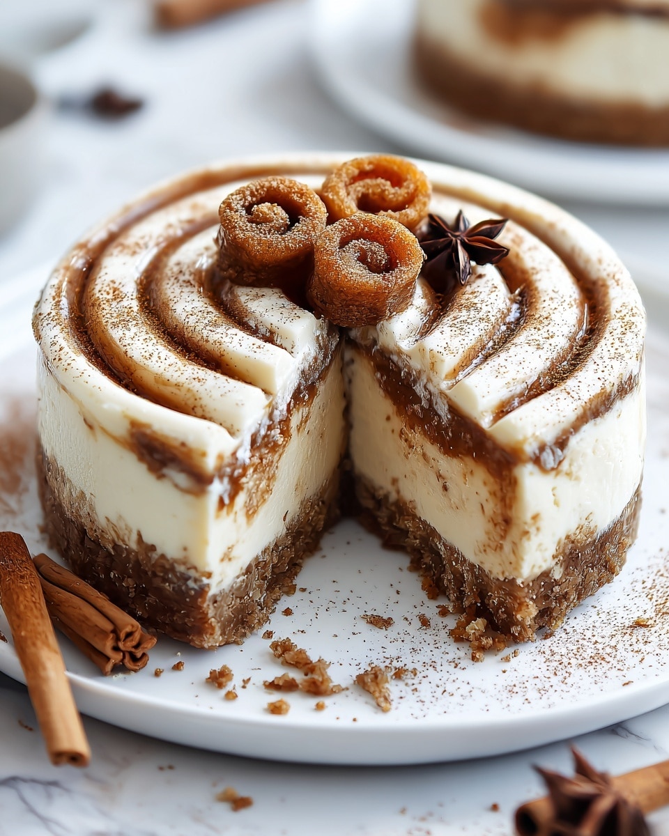 Cinnamon Roll Cheesecake Recipe - Recipe Image