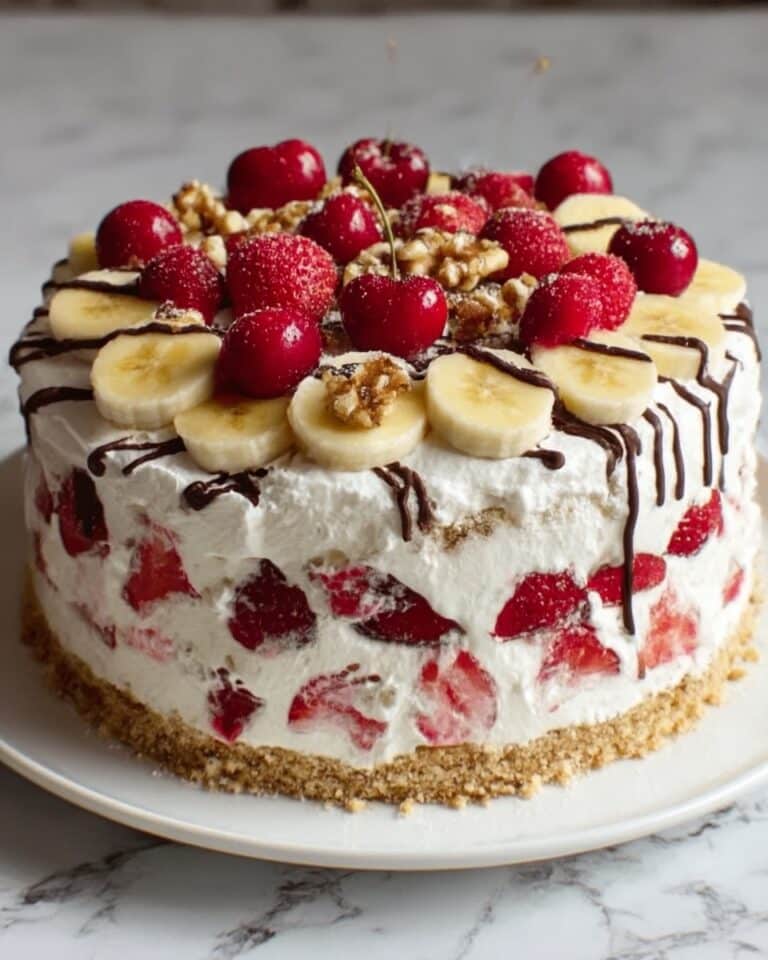 No-Bake Banana Split Cake Recipe