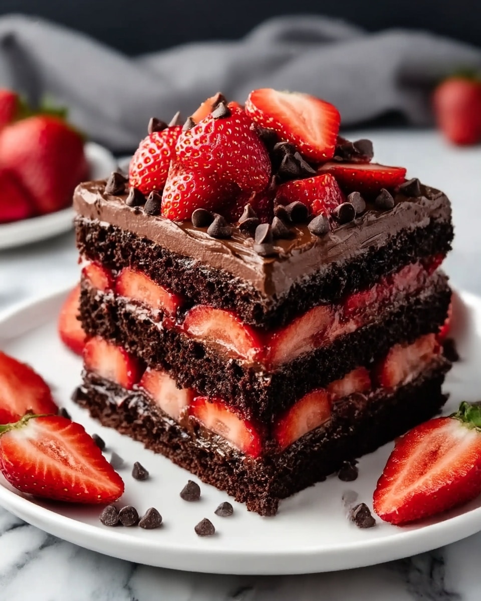 Chocolate Covered Strawberry Cake Recipe - Recipe Image