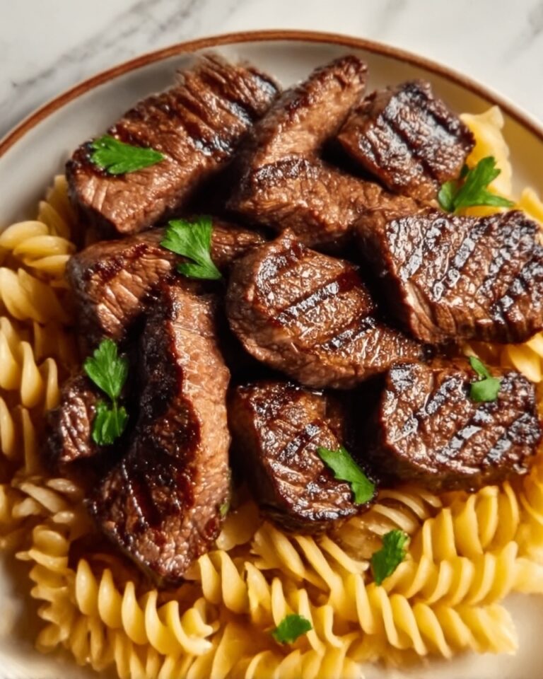 Sticky Honey Garlic Steak and Rotini Recipe