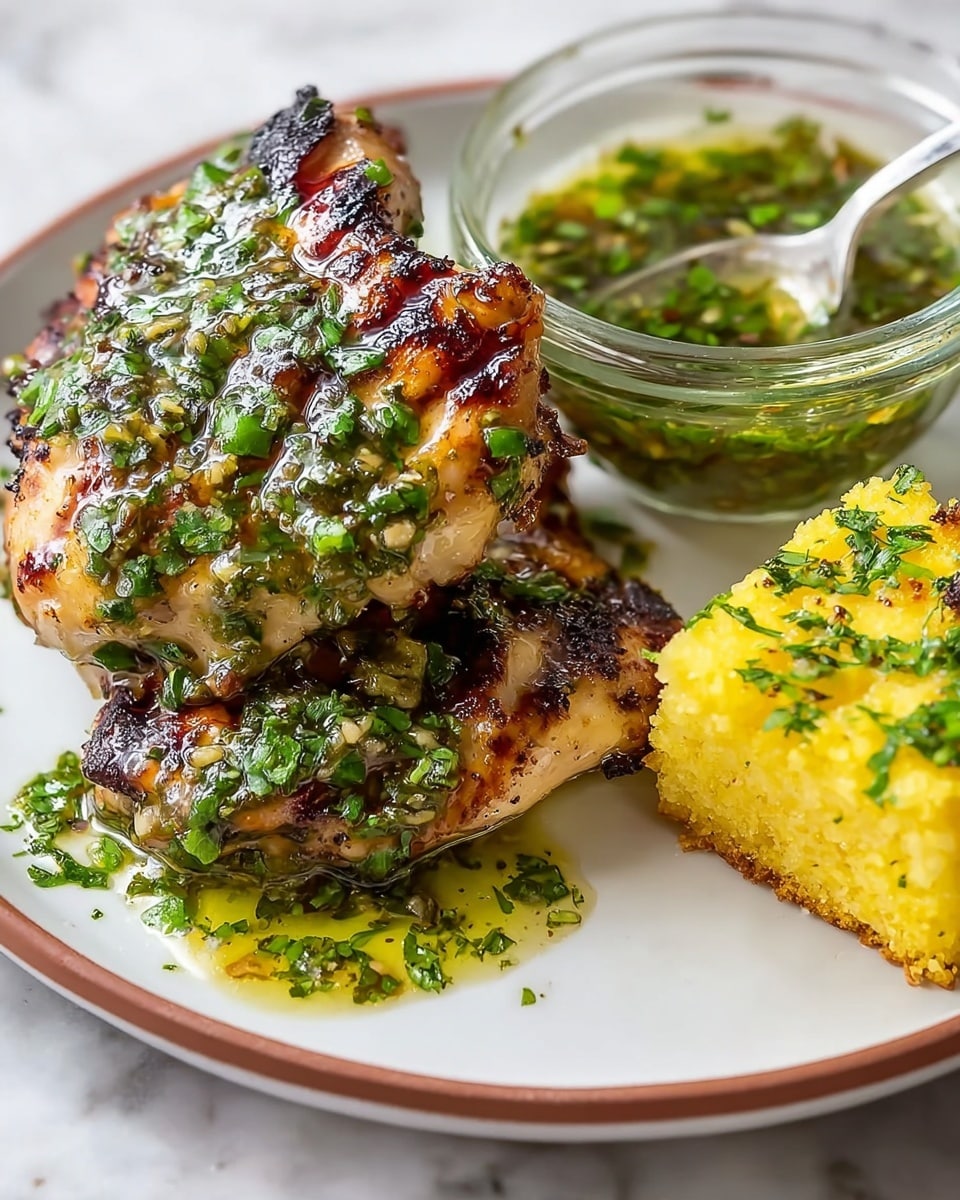 Grilled Chicken Thighs with Chimichurri Recipe - Recipe Image
