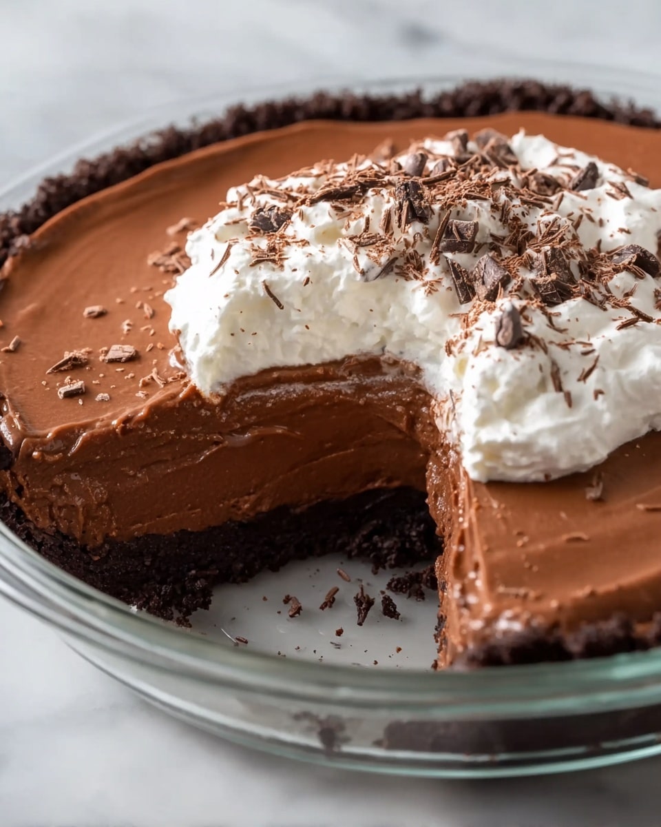 No Bake Chocolate Pudding Pie Recipe - Recipe Image