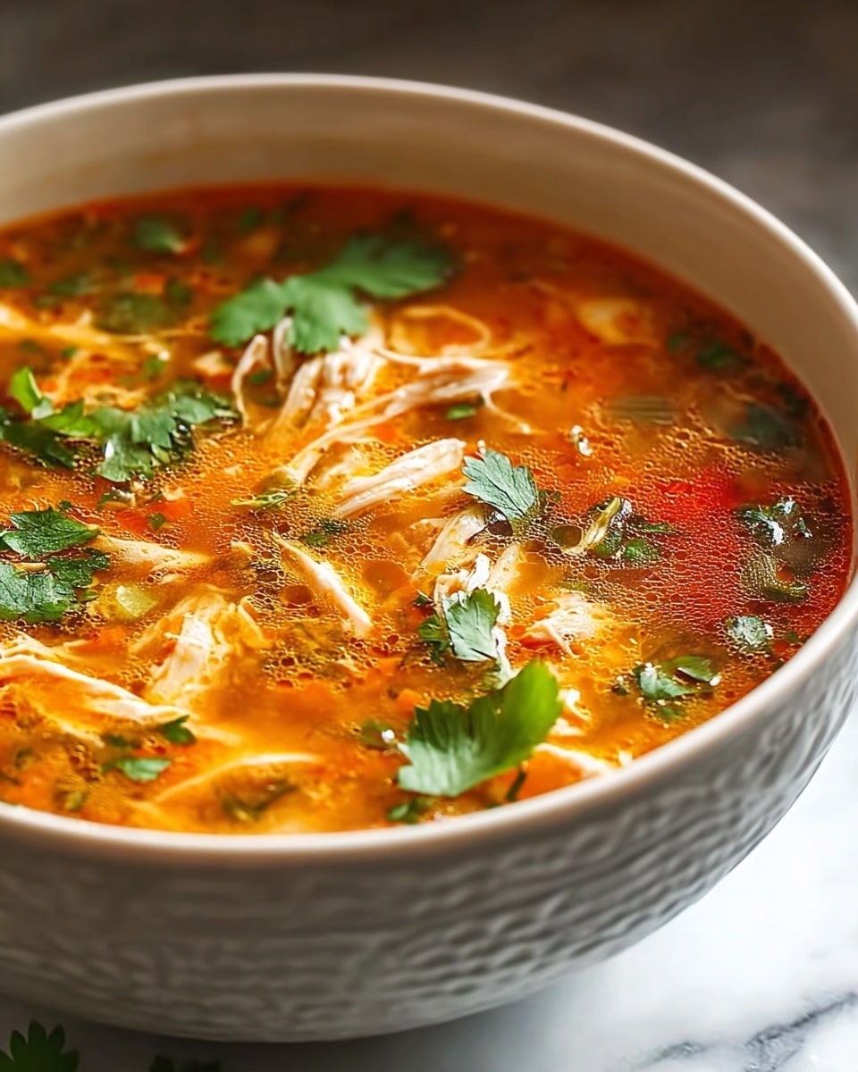 Spicy Chicken Soup with Lime and Cilantro Recipe - Recipe Image