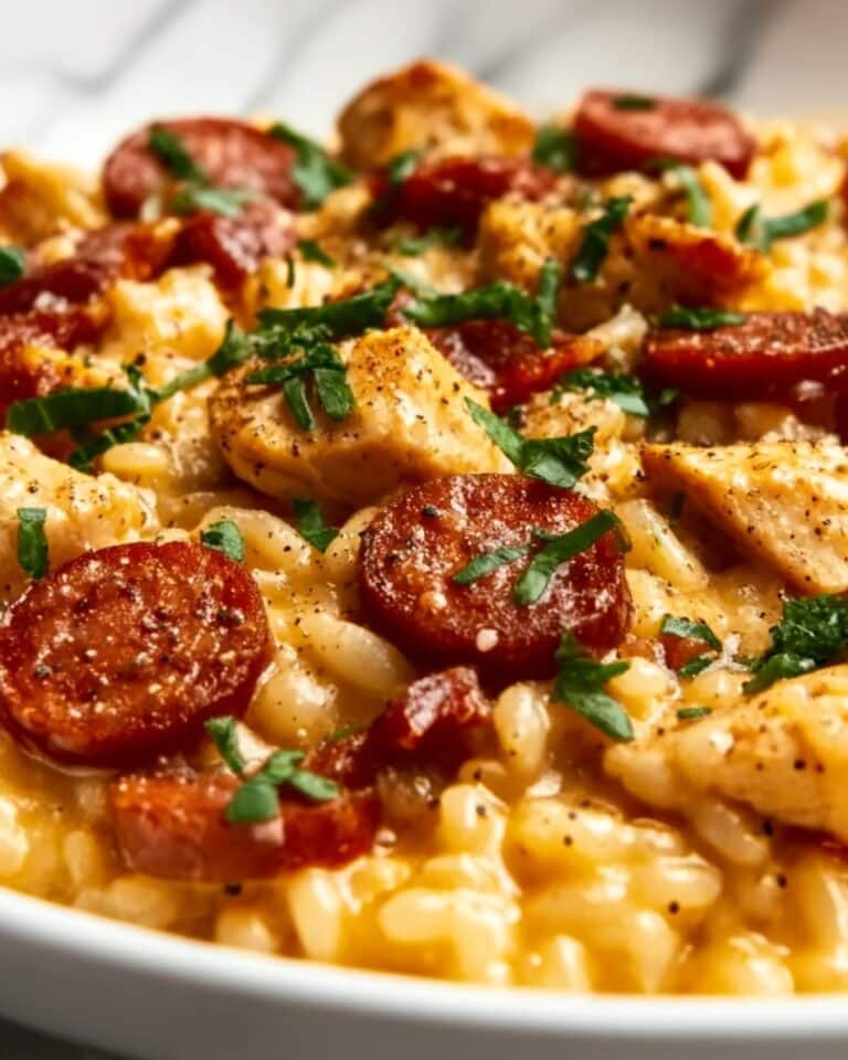 One Pot Chicken Risoni with Crispy Salami Recipe