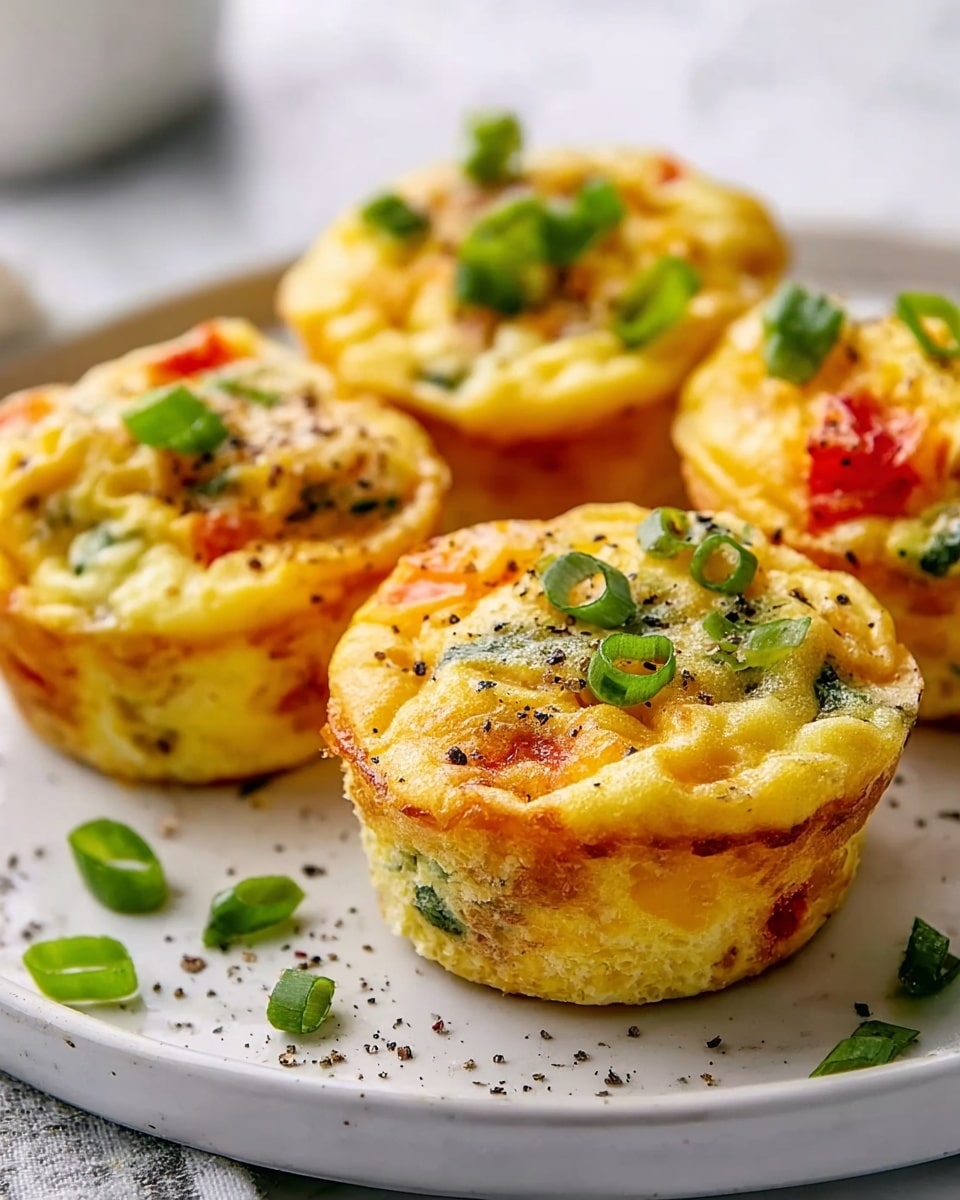 Egg White Muffins with Spinach, Bell Peppers, Onions, and Feta Recipe - Recipe Image