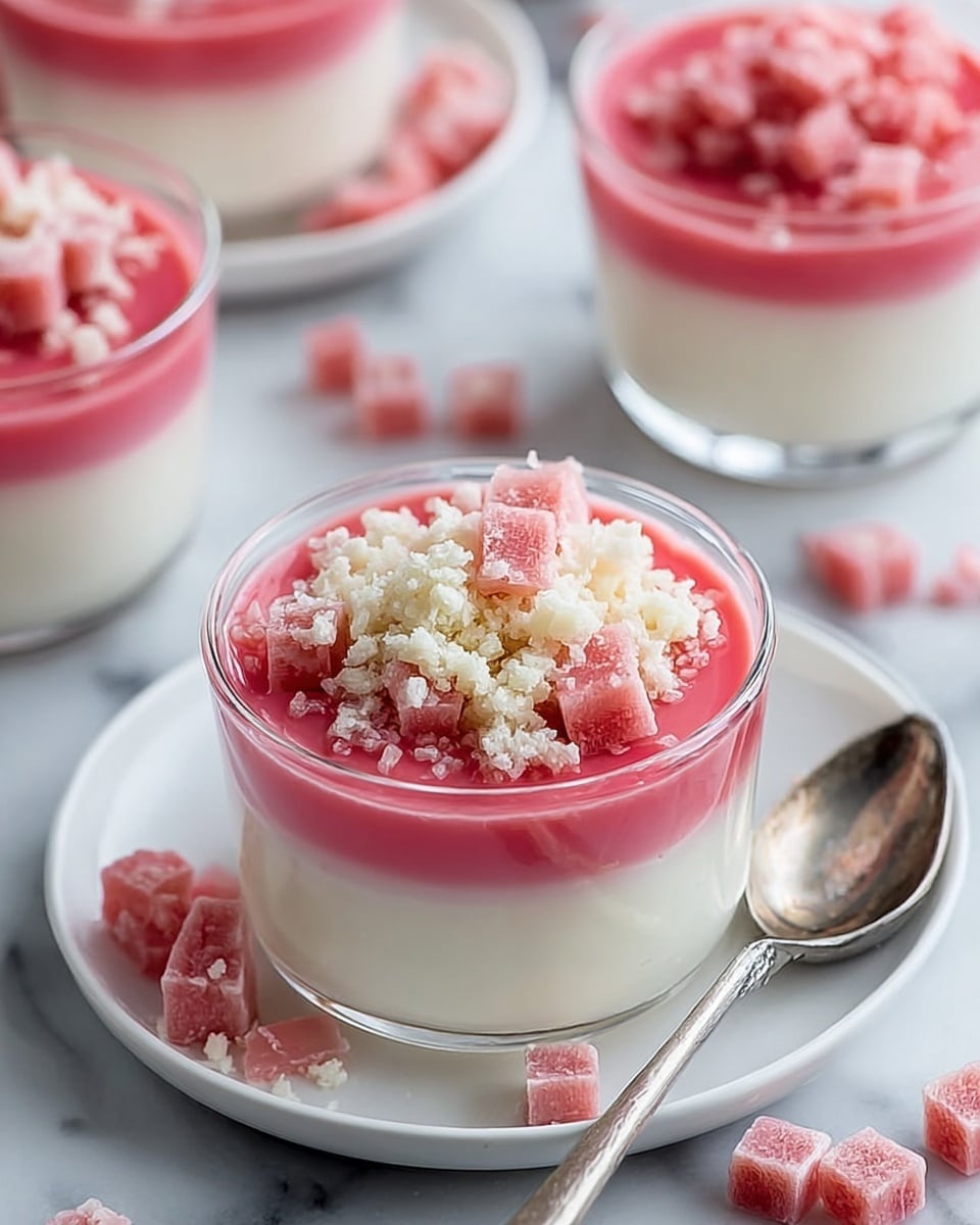 Rhubarb Panna Cotta with Tangy Rhubarb Compote Recipe - Recipe Image