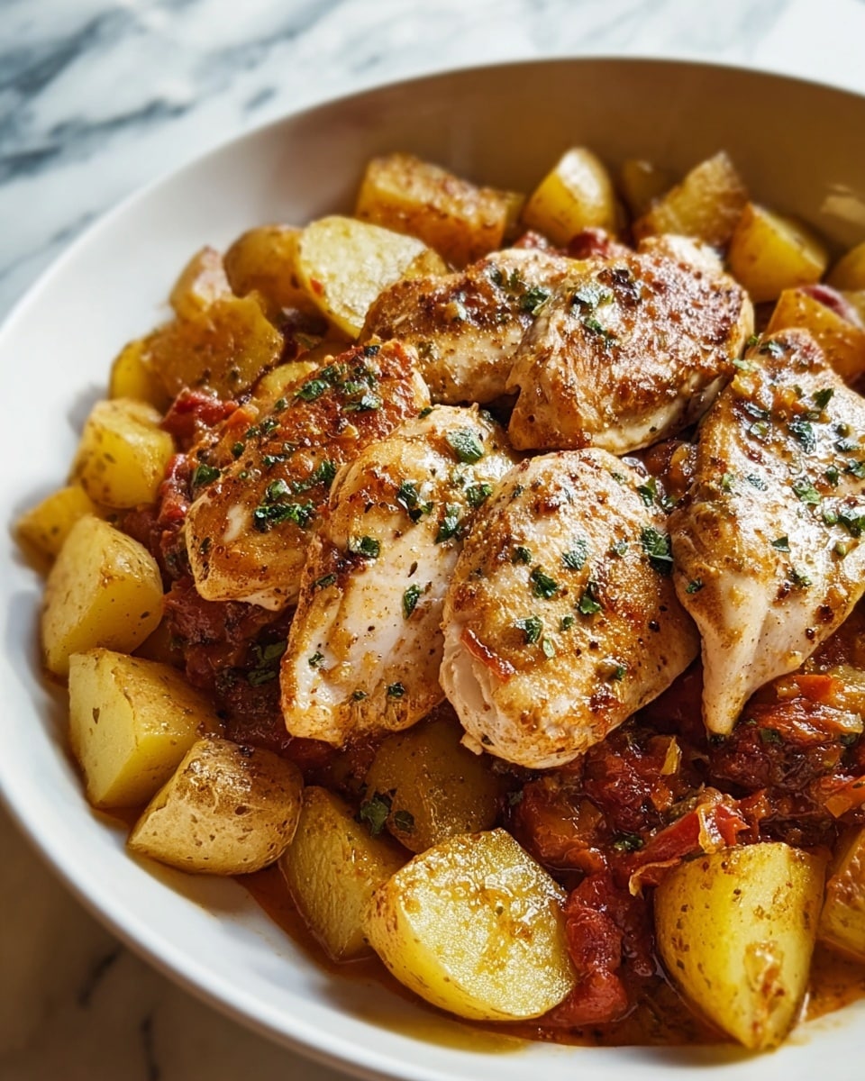 Easy Italian Chicken and Potatoes Recipe - Recipe Image