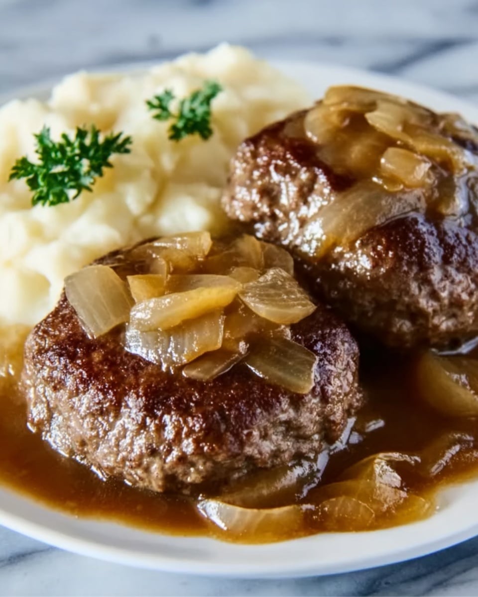 Salisbury Steak with Onion Gravy Recipe - Recipe Image