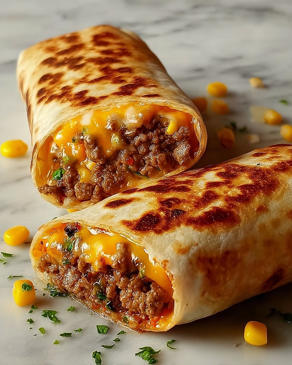 Beef and Cheese Chimichangas Recipe - Recipe Image