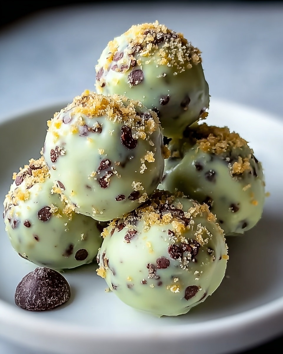 Mint Chocolate Chip Protein Balls Recipe - Recipe Image
