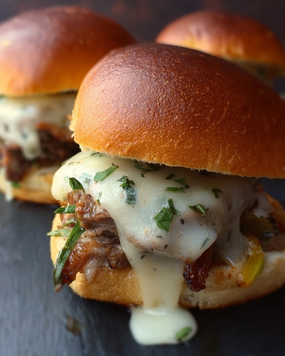 Philly Cheesesteak Sliders Recipe - Recipe Image