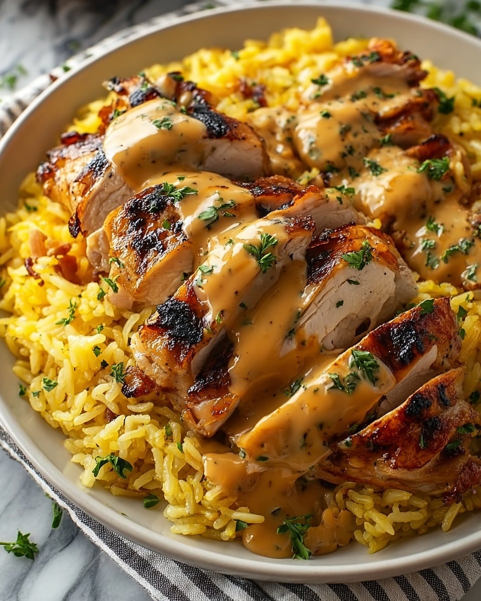 Smothered Chicken and Rice Recipe - Recipe Image