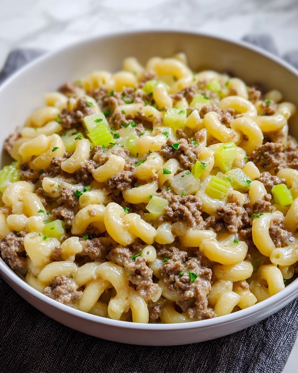 Leek Beef Macaroni in Creamy Nutmeg Sauce Recipe - Recipe Image