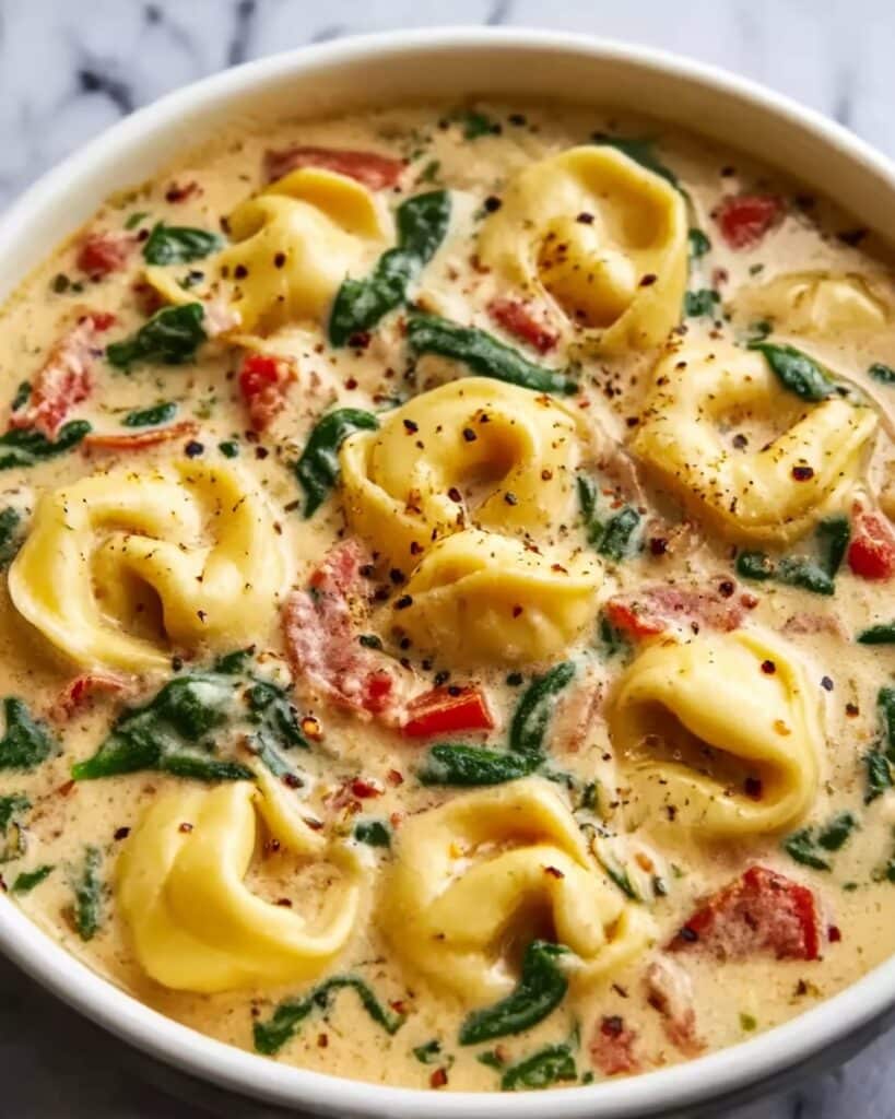 Slow Cooker Creamy Tortellini Soup Recipe