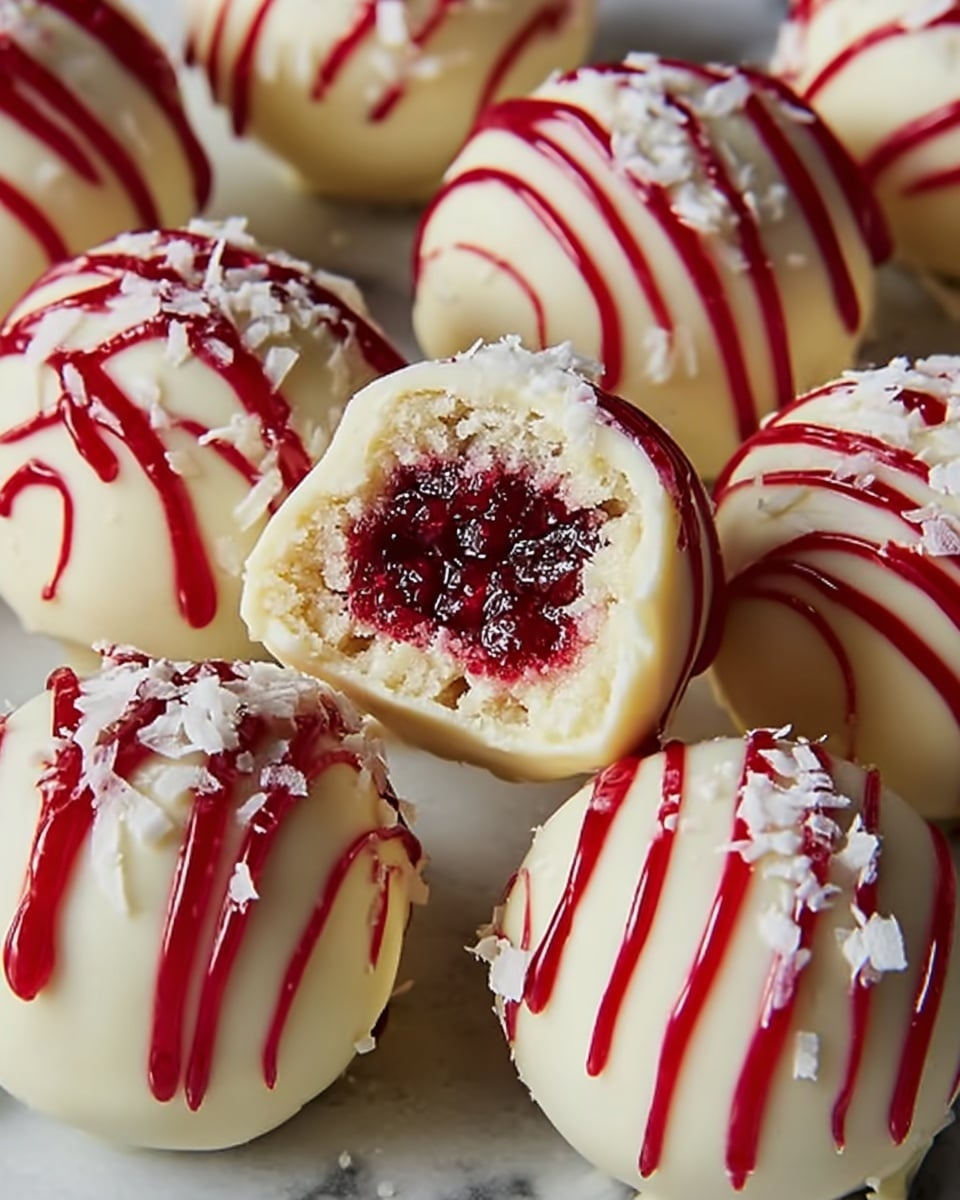 White Chocolate Raspberry Cheesecake Balls Recipe - Recipe Image