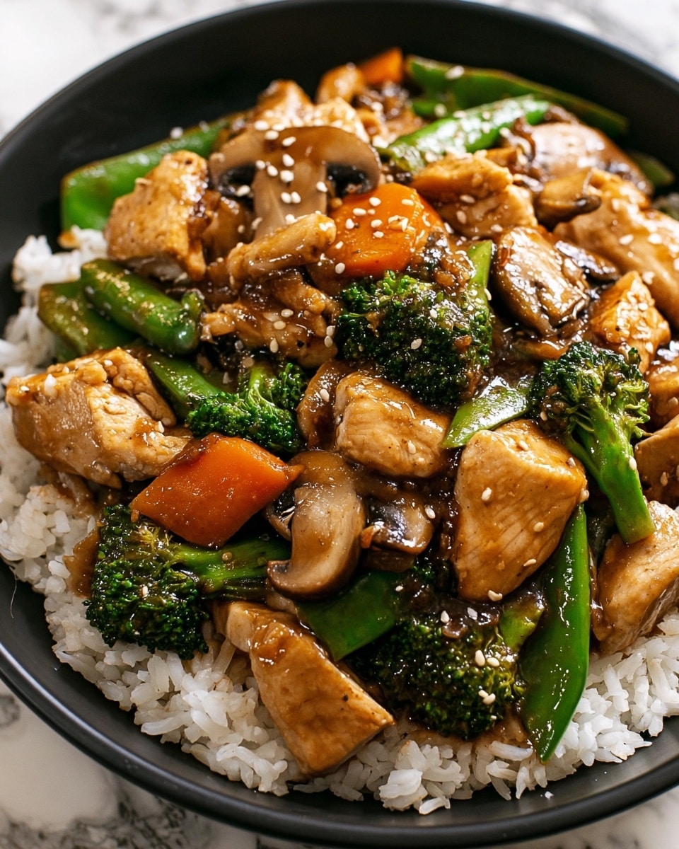 Chicken Stir Fry with Vegetables and Savory Asian Sauces Recipe - Recipe Image