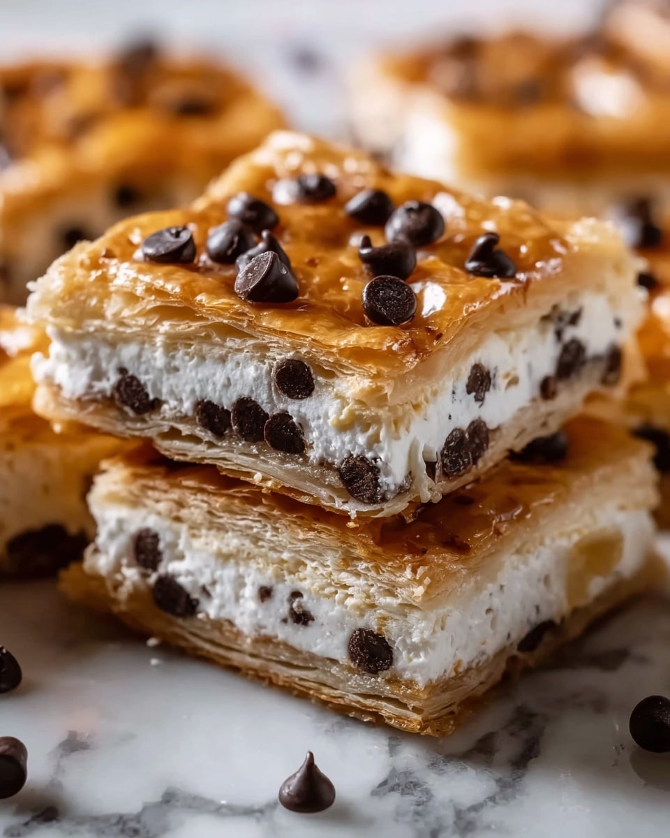 Ricotta Chocolate Chip Pastry Squares Recipe - Recipe Image
