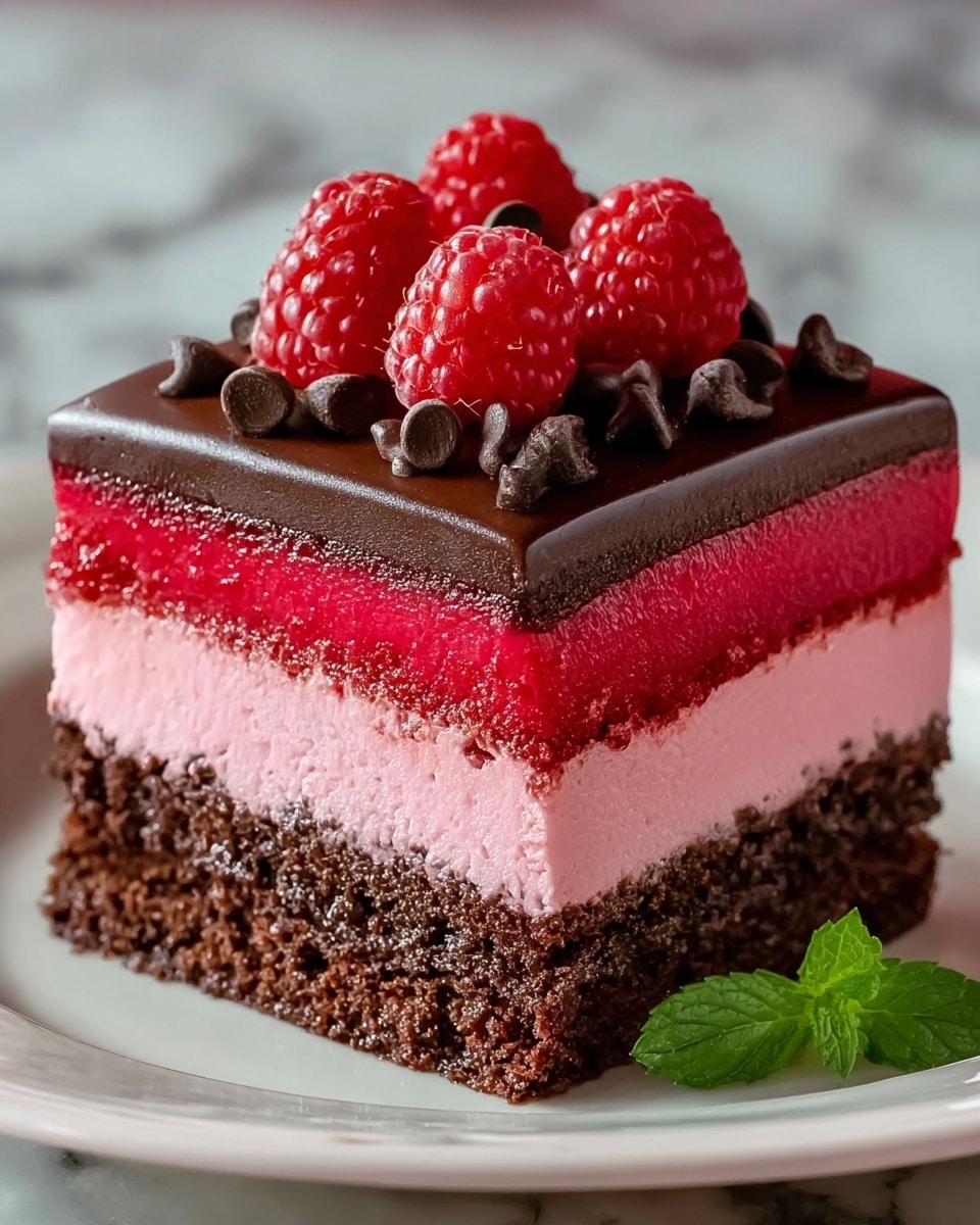 Heavenly Raspberry Chocolate Mousse Cake Recipe - Recipe Image