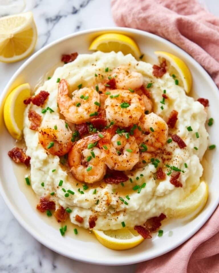 Low Carb Keto Shrimp and Cauliflower Grits Recipe