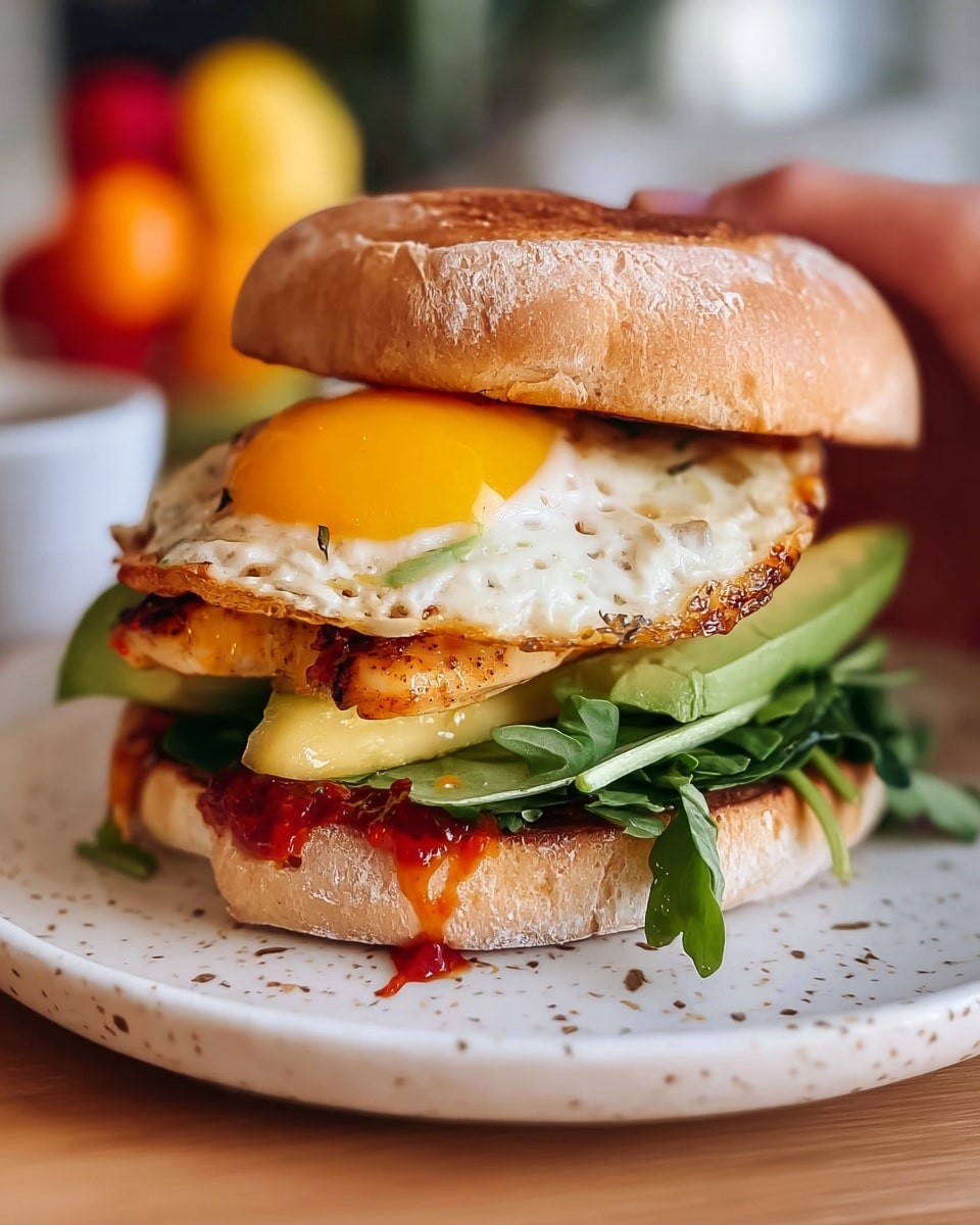 Egg & Chicken Breakfast Sandwich Recipe - Recipe Image