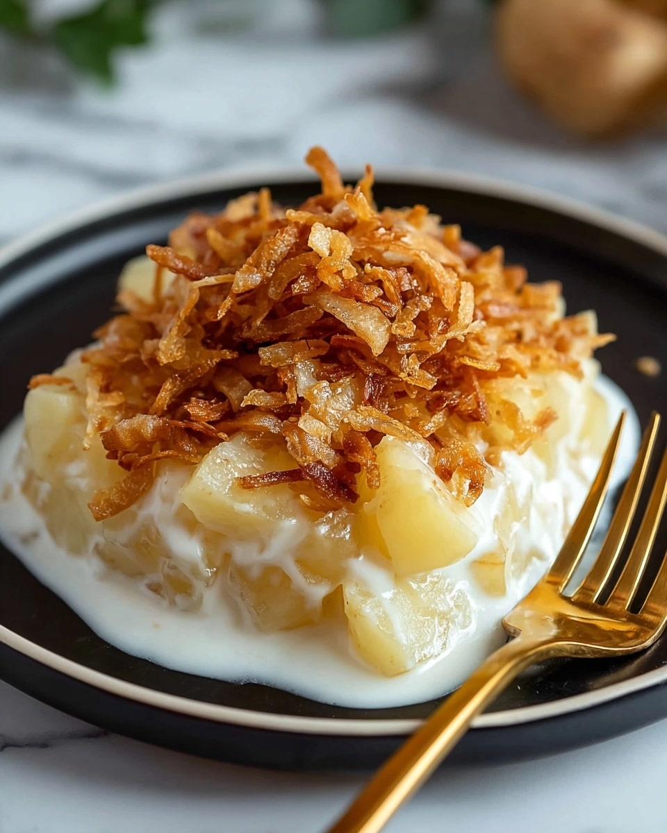 French Onion Funeral Potatoes Recipe - Recipe Image