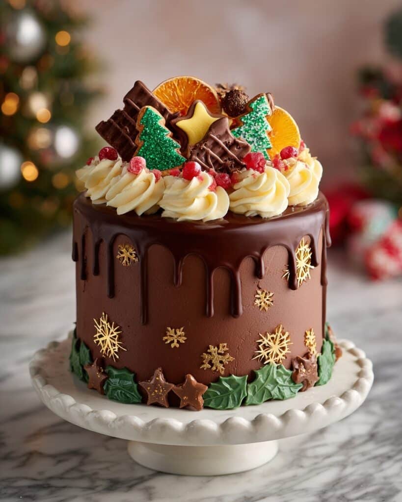 Festive Chocolate Orange Christmas Cake Recipe