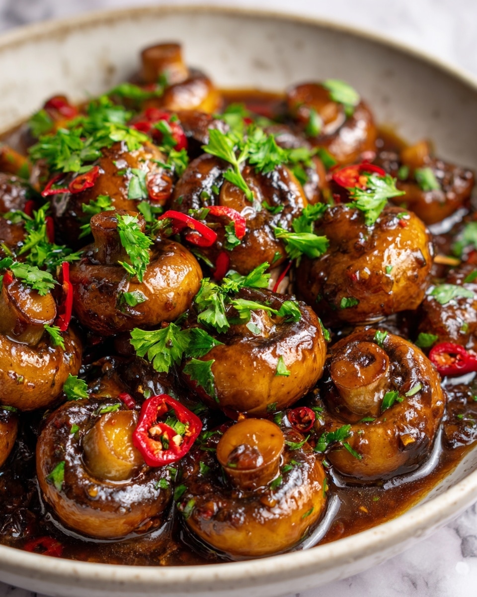 Crispy Chili Garlic Mushroom Recipe - Recipe Image