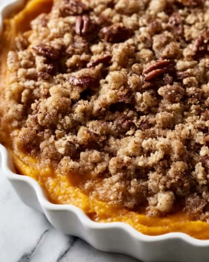 Sweet Potato Casserole with Pecan Streusel Topping Recipe