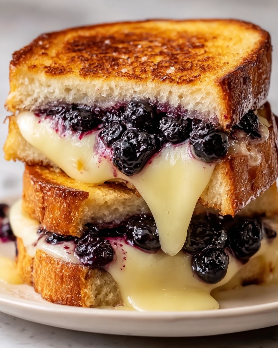 The Best Blueberry Brie Grilled Cheese You'll Ever Make Recipe - Recipe Image