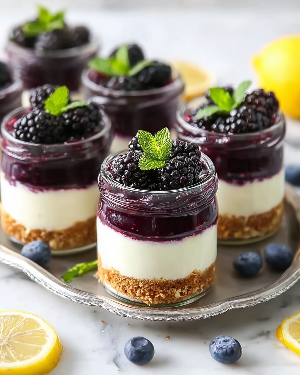 Blueberry Lemon No-Bake Cheesecake Jars Recipe - Recipe Image