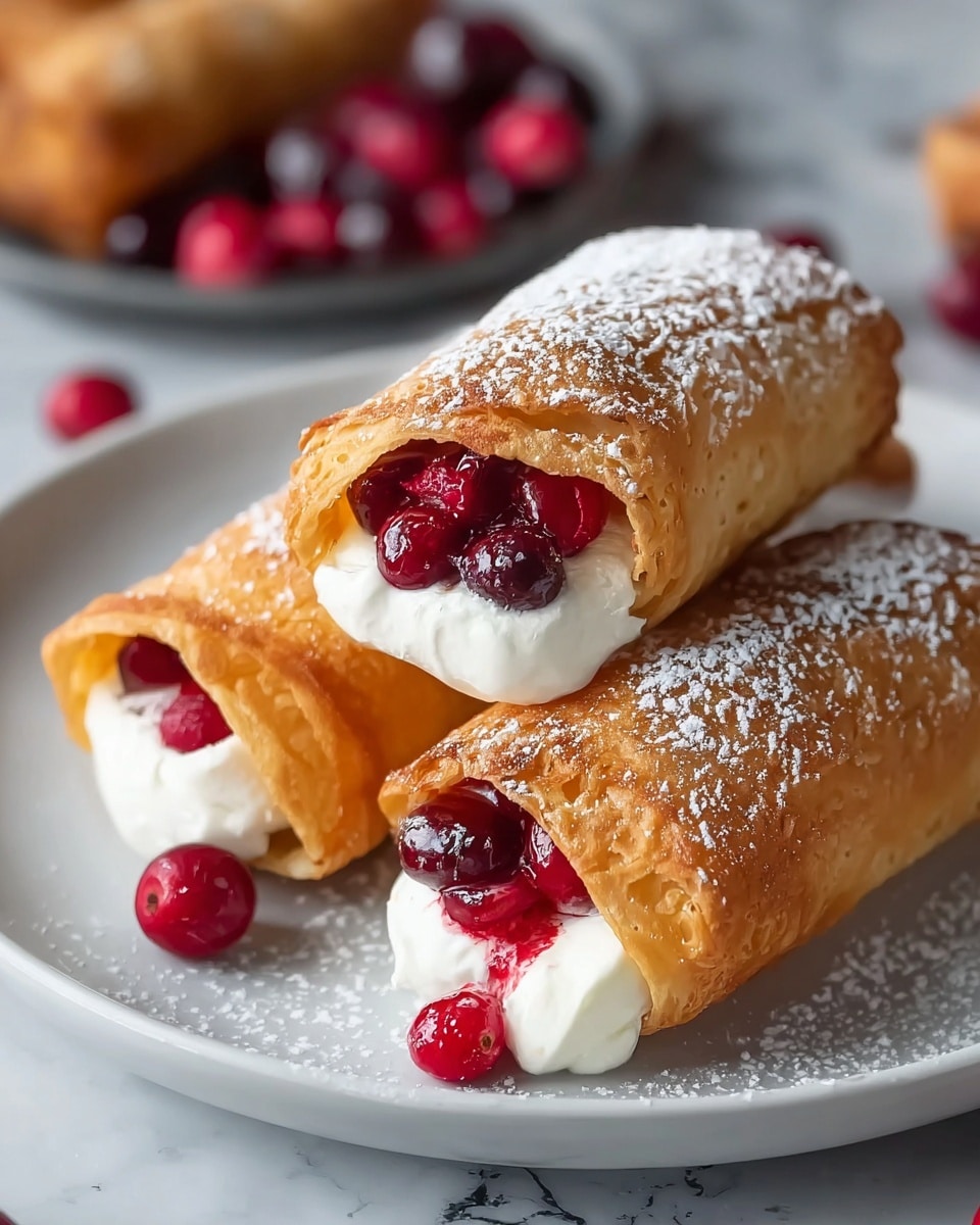 Cherry Cheesecake Egg Rolls Recipe - Recipe Image