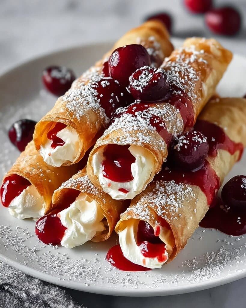 Cherry Cream Cheese Egg Rolls Recipe