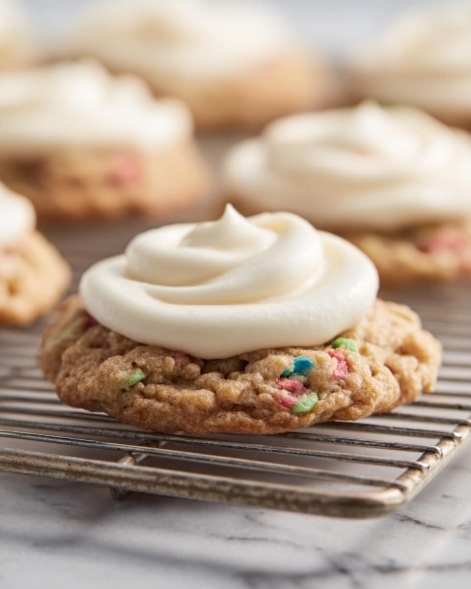 Rhubarb Cookies with Cream Cheese Frosting Recipe - Recipe Image