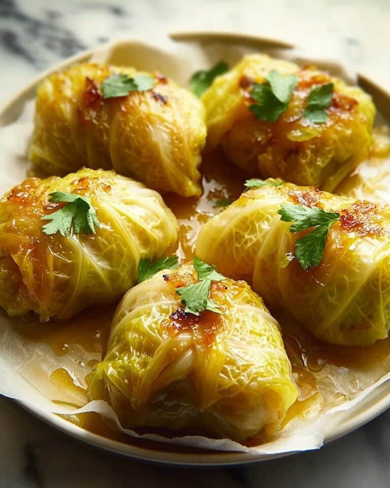 Stuffed Cabbage Rolls with Savory Tomato Sauce Recipe