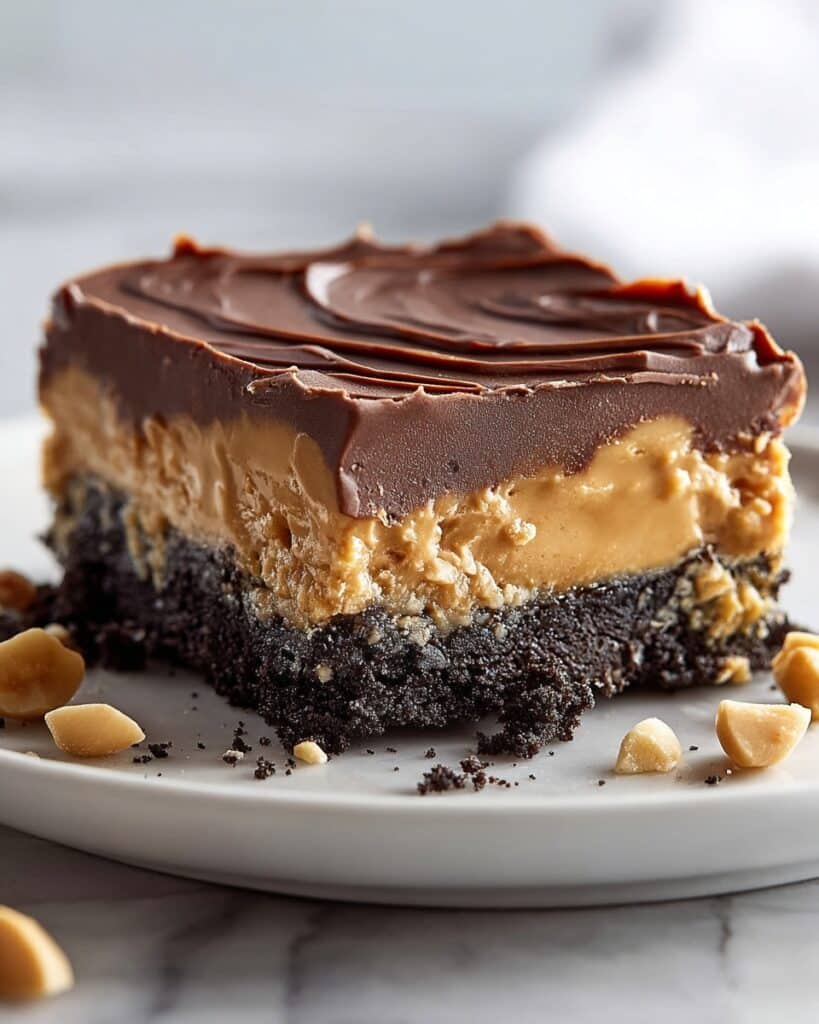 Chocolate Peanut Butter Ooey Gooey Butter Bars Recipe